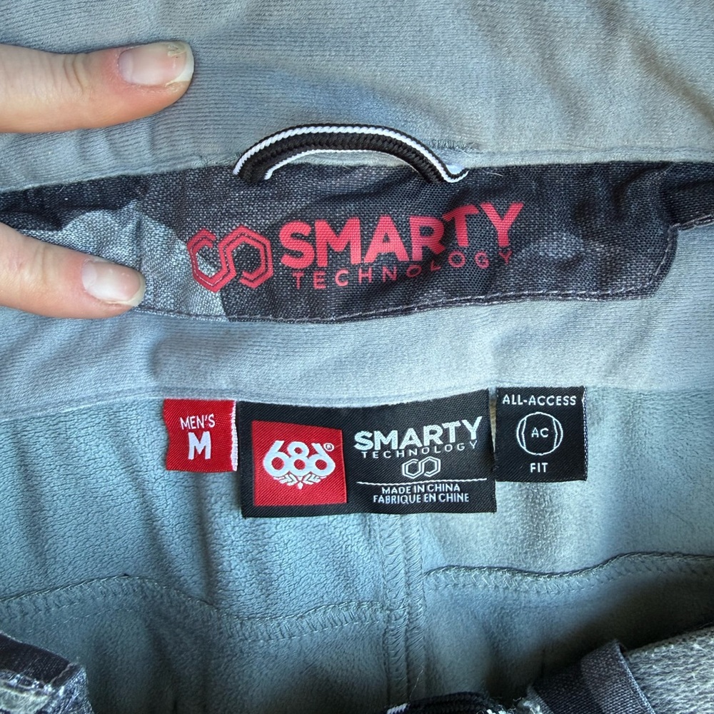Sixeightsix Pants Snowboard Pants Gray Camo Cargo Pants - Picture 2 of 4